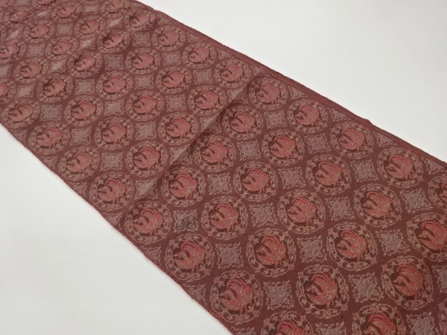 JAPANESE NAGOYA OBI / TSUMUGI / WOVEN PHOENIX